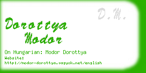 dorottya modor business card